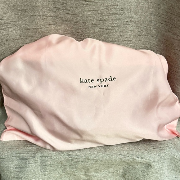 Kate Spade Vintage NWOT Pink Jacquard Noel & Black Leather Shoulder bag. Dustbag - Picture 3 of 12